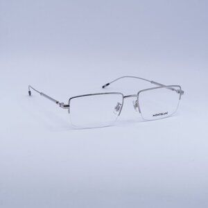 🕶️ New Montblanc MB0113O 001 Eyeglasses - Silver Frame 56mm